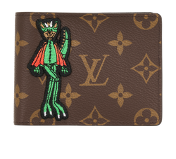 Louis Vuitton Friends Slender Wallet, Canvas, Monogram, NFC, B/DB, 3*